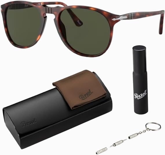 Persol PO9649S Pilot Shape Sunglasses With Official Eyewear Kit