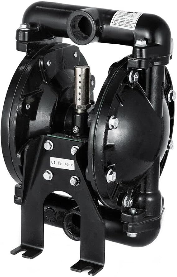Double Air-Operated Diaphragm Pump,1" Inlet/Outlet, Aluminum