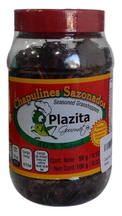 Chapulines (grasshoppers) - Gourmet edible insects from Oaxaca Mexico 100 G - 3.52 Oz (Seasoned)