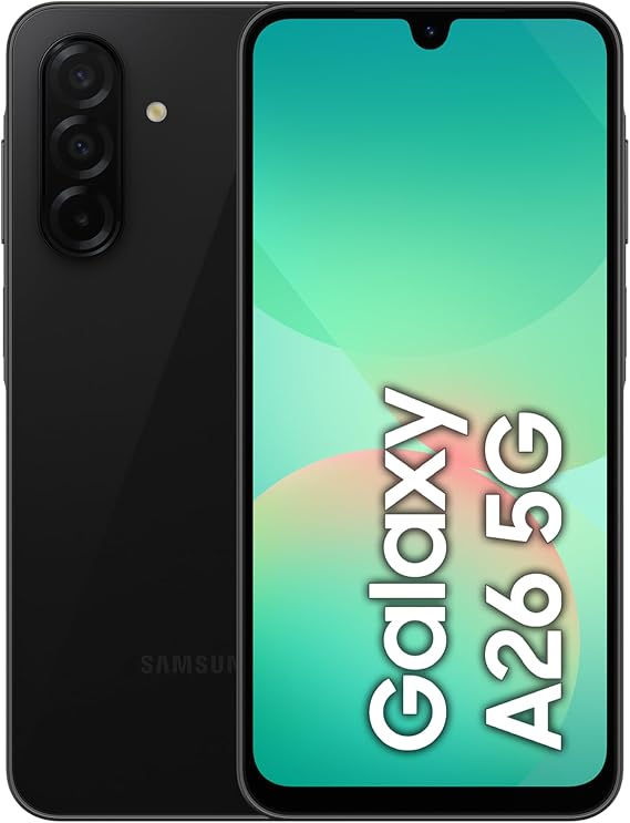 Samsung Galaxy A26 5G, Android Akıllı Telefon, 256GB Depolama, 8GB RAM, Siyah, 50MP Kamera, Büyük Ekran, Uzun Pil Ömrü (Samsung Türkiye Garantili)