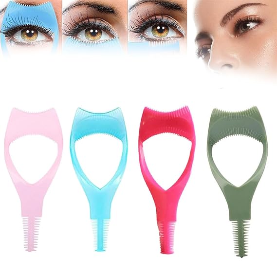 Eyelash Card, Eyelash Mascara Shield, Eyelash Shield for Mascara, 3 in 1 Eyelashes Tools Mascara Shield Applicator Guard, Mascara Guard for Eyelashes, Mascara Guard, Mascara Guard Tool (4 PCS)