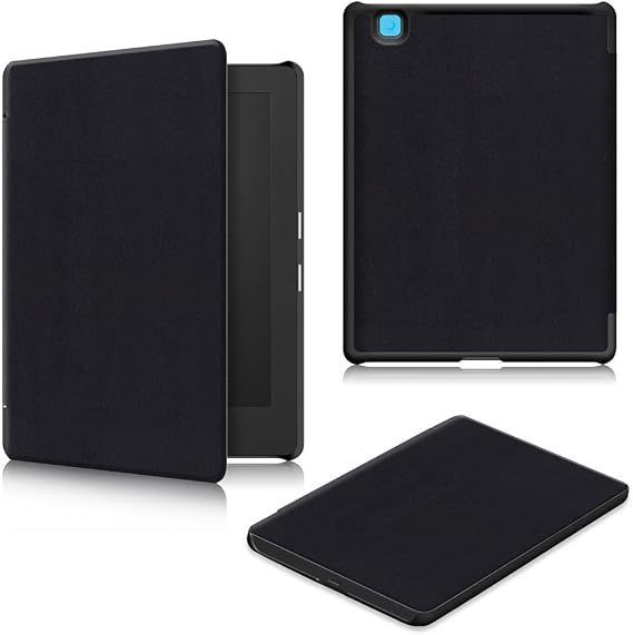 Kepuch Custer Case for Kobo Aura H2O Edition 2,Ultra-Thin PU-Leather Hard Shell Cover for Kobo Aura H2O Edition 2 - Black