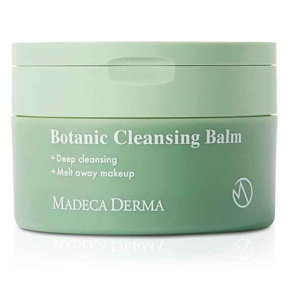 Madeca DERMA Botanic Cleansing Balm (4.1 fl oz) | Deep Cleansing & Makeup Removal, Centella Asiatica & Jojoba Oil, Balm-to-Oil Formula, Pore Purifying & Moisturizing