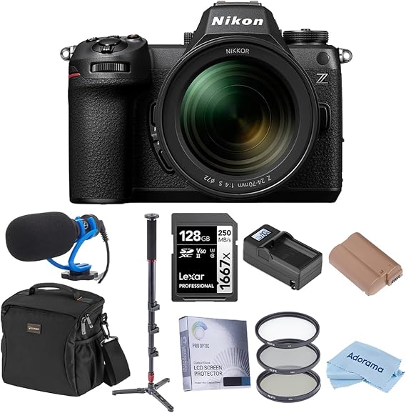 Nikon Z6III Mirrorless Camera NIKKOR Z 24-70mm f/4 S Lens w/Accessory Kit