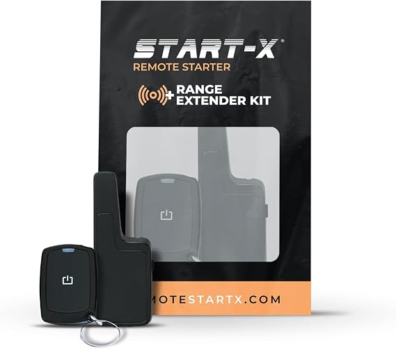 Start-X Range Extension Kit (2,000 ft) for Remote Starter | 1-Way System | For Select Chevy, Dodge, Ford, Jeep & Other Vehicles with Start-X Remote Start | Includes 2 Remotes & Antenna | Plug & Play