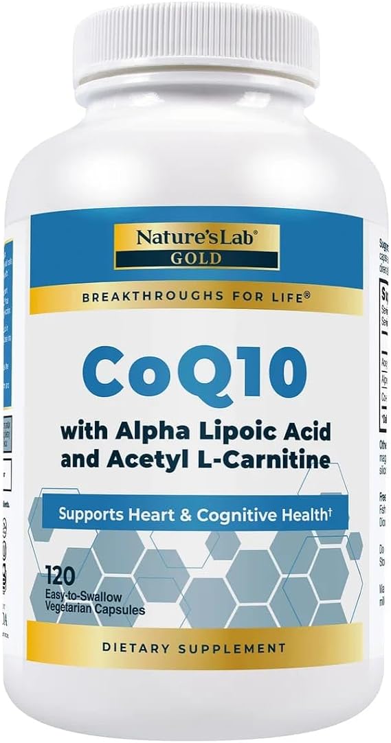 Nature Lab Gold CoQ10 200 mg + Alpha Lipoic Acid + Acetyl L-Carnitine, 120 Vegetarian Capsules