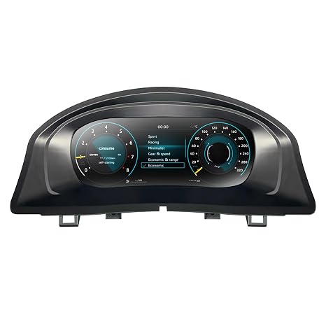 Digital Dash, Automotive Replacement Instrument Panel Gauges, Speedometer Instrument Cluster Replacement for Scirocco (2004-2008), Digital Cluster Instrument Speedometer - 12.3 inch(Old)