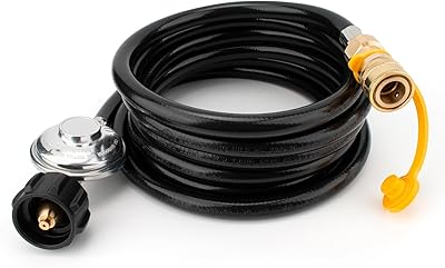 12ft Quick Connect Propane Hose F271803 Replacement for Heater Big Buddy Adapter Hose with Regulator, 38 inch Quick Connect x QCC1 Propane Tank Connection