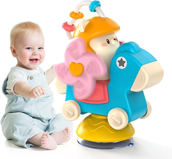 Joyfuture Table Spinning Toys Baby toys 6-12 months, Baby Montessori Toys Sensory Toys Learning Toys for Toddlers 1-3, Baby Toys for 12-18 Months, 1 2 3 Year Old Girl Boy Gifts Idea.