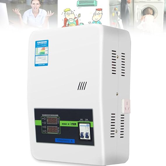 Automatic Voltage Stabilizer,Single Phase Heavy Duty Voltage Reglator/Stabilizer,220V Output AC Voltage Regulator with Circuit Break Protection,15000VA