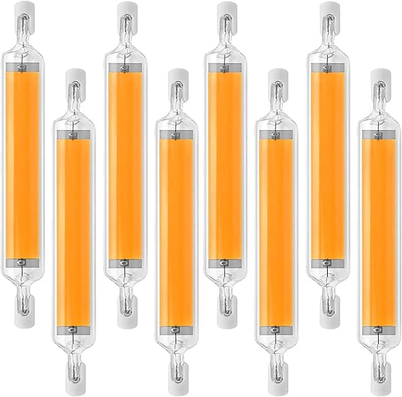 8Pack R7S 78mm 10W LED Bulb J-Type T3 Base 120V 360o Beam Angle Double Ended High Brightness R7s LED Lights for 100W Halogen LED Bulb Replacement, Floodlight, Landscape Lights,Warm White 3000k