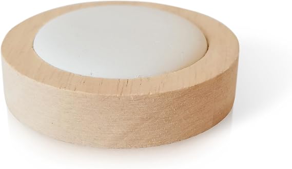 HALSA Ceramic Diffuser for Sauna, Office, Bedroom, Bathroom - Natural Beechwood Base, Passive Diffusion, Ceramic Stone Absorbs Essential Oils