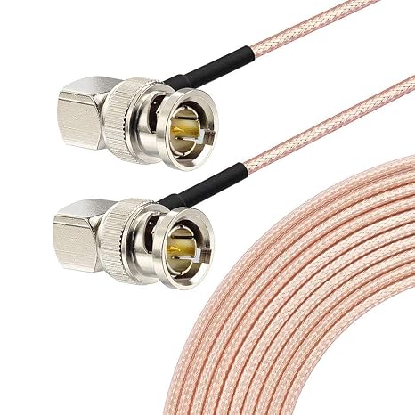 Superbat HD-SDI 3G SDI Cable 1ft 75 Ohm RG179 BNC Right Angle Video Cord | Thin Short Low loss Flexible SDI Cable for HD-SDI/3G-SDI/4K/6K Cameras Converter Video Equipment