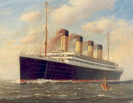 Puraikcmi DIY 5D Diamond Art Painting Kits Titanic ship 16x20 inch Full Drill Round Diamonds Rhinestone Embroidery for Wall Decoration