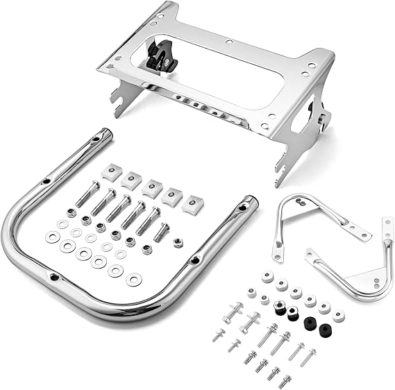 Dasen Two-Up Tour Pack Mounting Luggage Rack Quick-Deatach with Docking Hardware Kit Compatible with Harley Touring Road Glide Street Glide Electra Glide Road King 1997-2008