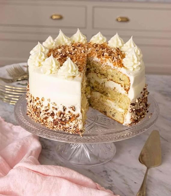 Camille's Goodies: Italian Cream Cake, Moist and Flavorful, Cream Cheese Frosting with Coconut and Walnuts, Homemade Perfection