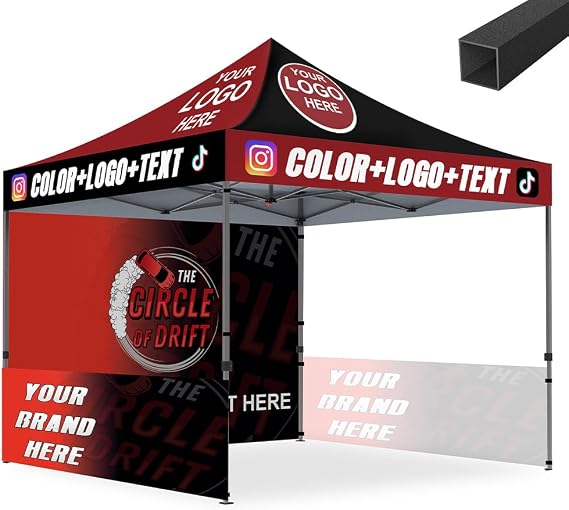 ABCCANOPY Deluxe 10x10 Promotional Booth Tents Custom Pop up Canopy Bonus 4X Weight Bag