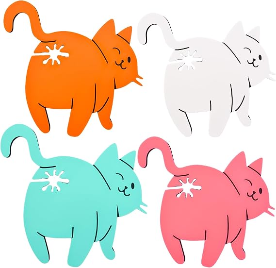 4PCS Cat Bread Clip, 4.17in 3D Printed Cat Bag Clips for Cat Lovers
