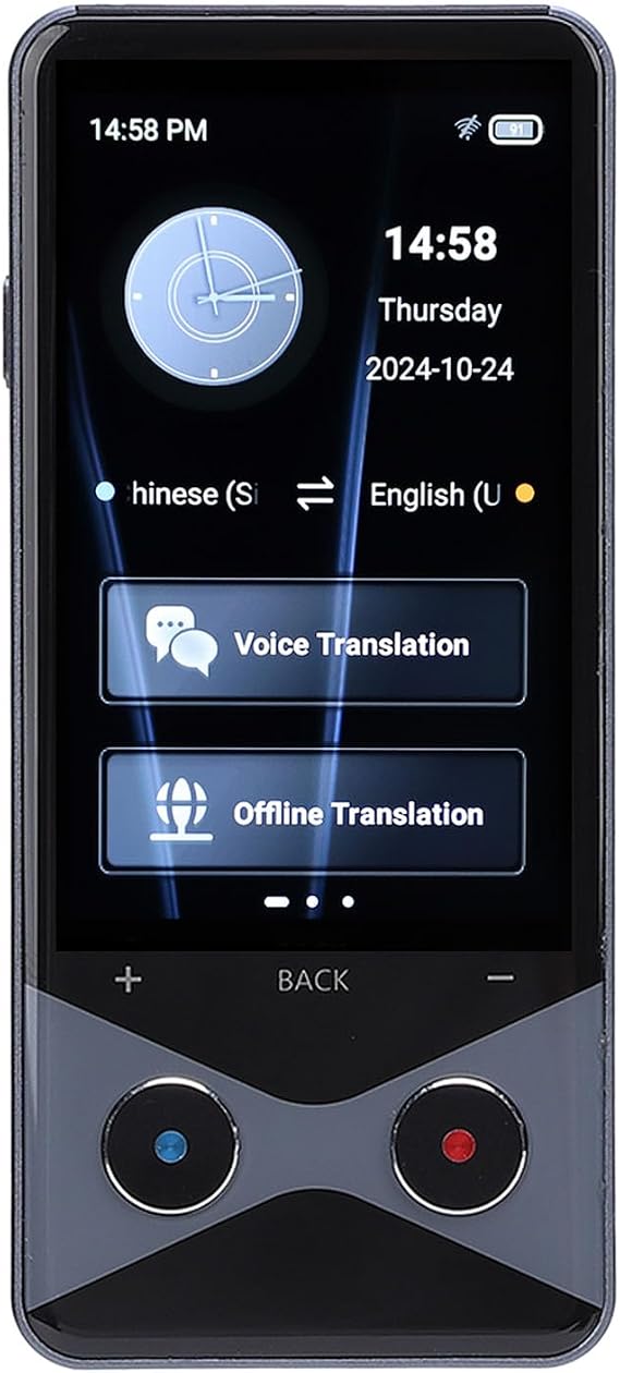 AI Language Translator Device, Instant Two Way 137 Languages 1GB RAM 16GB ROM 5MP Photo Language Translator with 3.7Inch IPS Screen Support Chatgpt for Android