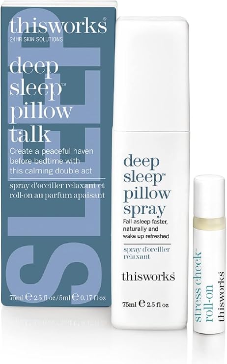 This Works Deep Sleep Pillow Talk Set - Pillow Spray & Stress Check Roll-On