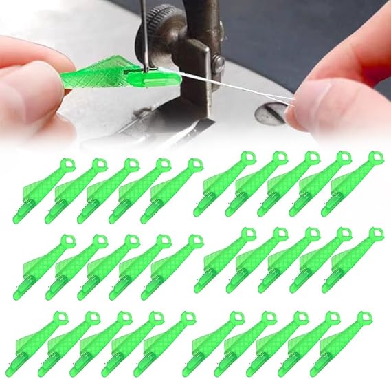 Fish Mouth Sewing Machine Needle Threader, 2025 Upgrade Automatic Sewing Needle Threader Fish Type Needle Threader, Quick Sewing Machine Loop Easy Selfthread Needle Threaders Tool (30PCS)