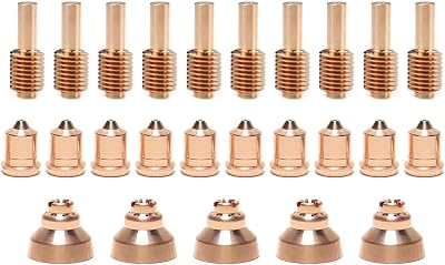 Plasma Cutter 220669 Electrode 220671 Nozzle 220674 Shield cap compatible with MAX45 Plasma torch Consumables replacement 25pcs 220669 220671 220674