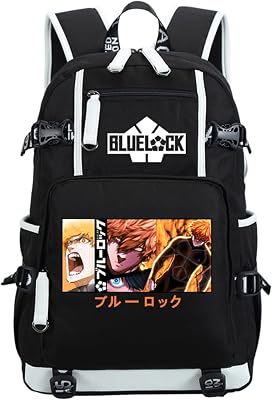 ISaikoy Anime BLUE LOCK Backpack Isagi Yoichi Bookbag School Bag Laptop Bag Rucksack with USP Port 2