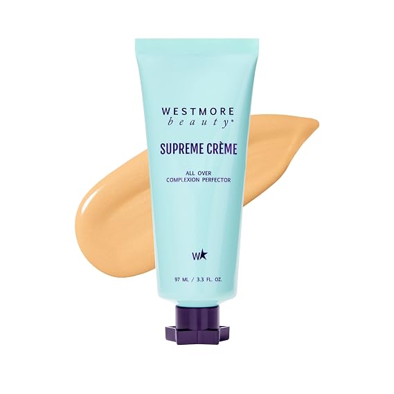 Westmore Beauty Supreme Creme All-Over Complexion Perfector - Light 3.3 oz | Skin tint, cc cream, all-over complexion perfector, waterproof & transfer-resistant foundation, long-lasting