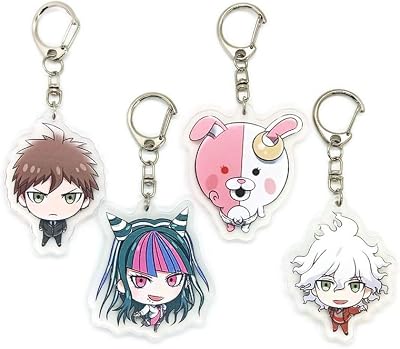 EBTY DREAMS Inc. - Set of 4 Danganronp Acrylic Keychain Monomi, Nagito Komaeda, Ibuki Mioda, Hajime Hinata