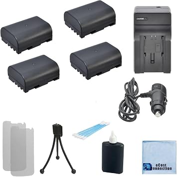 eCostConnection 4 DMW-BLF19 Batteries + Car/Home Charger for Panasonic Lumix DMC-GH3 Camera + Complete Starter Kit