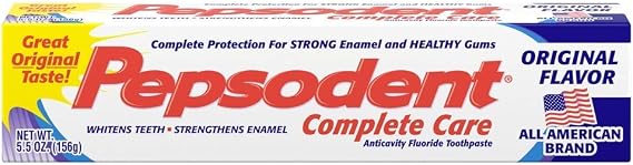 Pepsodent Complete Care Toothpaste Original Flavor 5.5 oz ( Pack of 9)