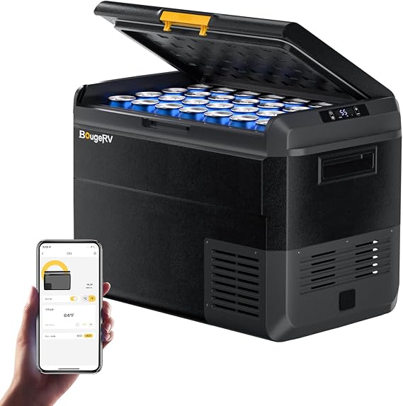 BougeRV Portable Refrigerator, CRS 53 Quart,4F~68F, 12v Car Freezer