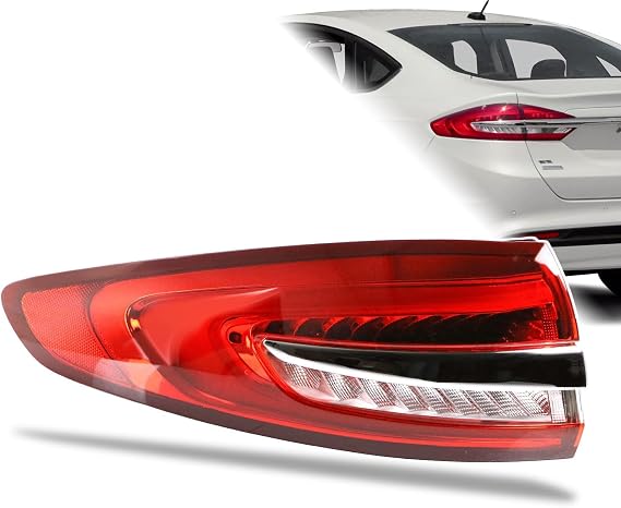 LED Tail Light Compatible With 2017-2020 Ford Fusion Outer Driver Side | Left Taillight,Rear light,Replace HS7Z13405J