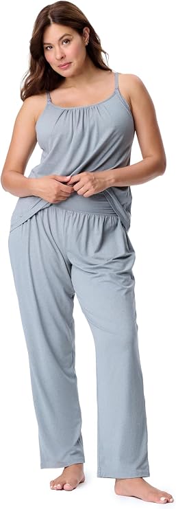 Motherhood Maternity Swing Cami & Foldover Pant Lounge Set, Breastfeeding Sleepwear, Women's