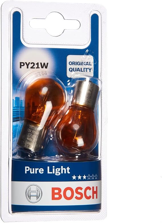 Bosch PY21W (581) Pure Light Araba Ampulü - 12 V 21 W BAU15s - 2 Ampul