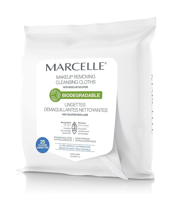 Marcelle Biodegradable and Recyclable Ultra-Gentle Makeup Cleansing Cloths