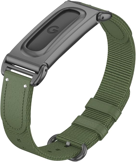 FINTIE Rugged Nylon Leather Sport Band Compatible with Google Fitbit Air