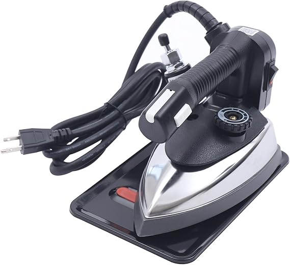 1000W Commercial Steam Iron Industrial Electric Steam Iron Steamer +3L Tank 60~220C Steam Iron for Variable Fabric 110V Special Bottom Plate Wear-resistant, Heat-conductive, Non-sticky