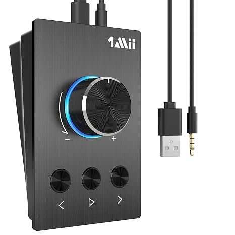 1Mii S04 Multimedia Volume Controller - Compatible with Win/7/8 10/Mac for Listening to Music,Watching Movies at Home,Playing Games