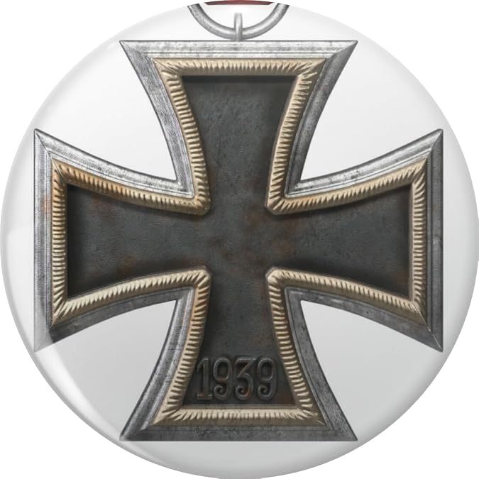Iron Cross Second Class Ribbon Eisernes Kreuz German Military Medal History Pin Lapel Pin Brooch Steel Pins Badge 0.75"