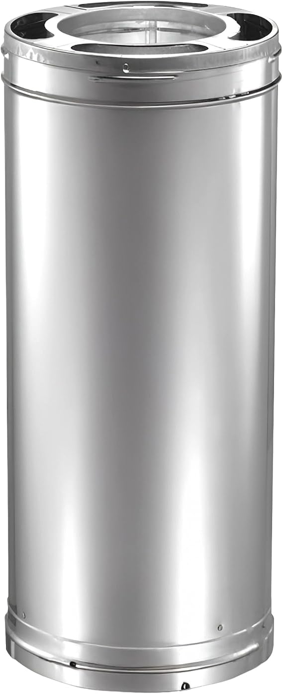DuraVent DuraPlus Triple-Wall Chimney Stove Pipe, Galvanized Steel, 6x36 in | Vent and Exhaust Connector for Wood, Oil, Coal or Gas Stoves with Twist-Lock Installation and High-Temperature Venting System