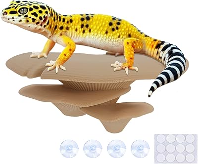 Westant Mushroom Decor for Reptile Tank, Fish Tank, Pet-Safe Bearded Dragon Tank Accessories, Realistic Terrarium Plants for Leopard Geckos, Crested Geckos, Tree Frogs, Snakes Almond, Trio Cap