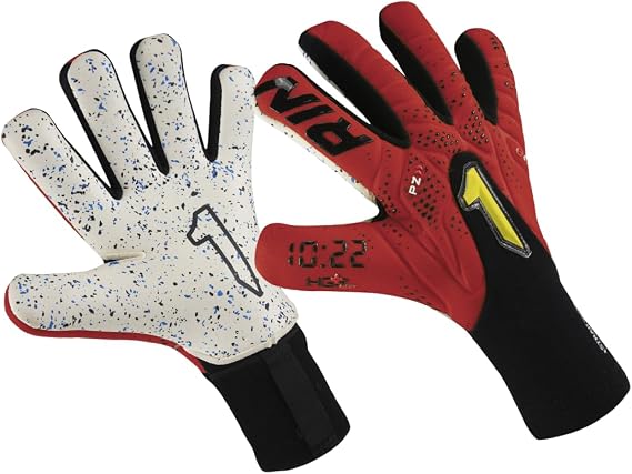 Rinat Kronos 10:22 Turf Goalkeeper Glove Durable Soccer Goalie Gloves with HGP+ Latex Palm, Negative Cut for Secure Fit, Closureless Wristband