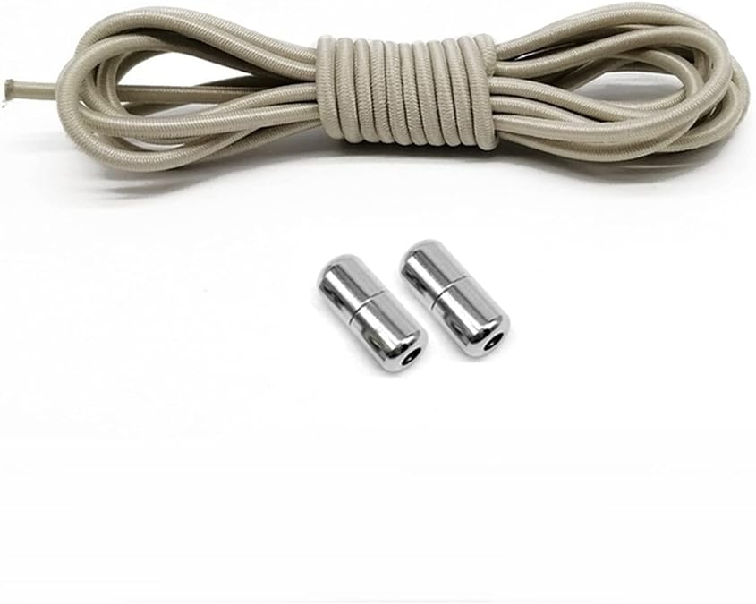 1 Pair Elastic Non Lace Shoelaces, Round Shoelaces, Quick Shoelaces, Metal Capsule Shoelaces Cord