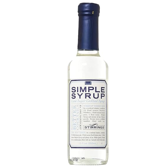 Stirrings Simple Syrup Bitter 355ml Bottle - Real Ingredients No Preservatives Low Calories - Drink Mixer