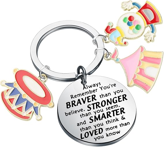 BNQL Circus Keychain Clown Circus Gifts Funny Clown Gifts Clown Gift Ideas Clown Lovers Gifts Circus Tent Keychain Clown Keyring
