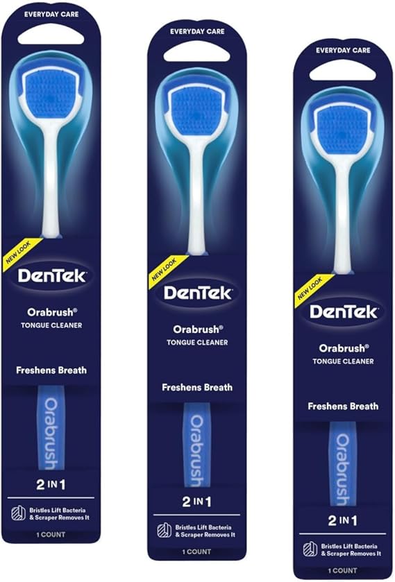 Dentek Orabrush Tongue Cleaner (Colors May Vary) - 3 Pack