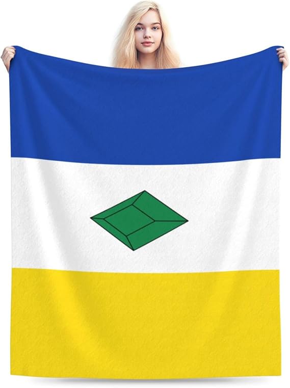 Flag of Muzo (Boyaca) Throw Blanket for Couch Bed Sofa Soft and Comfortable Blankets 80"x60" Anti-Pilling Flannel Blanket