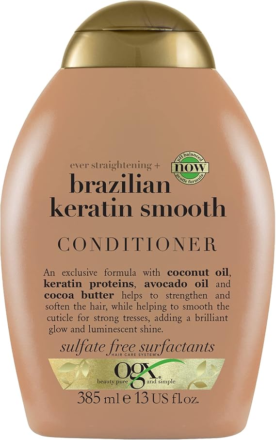 ogx straightener brazilian keratin smooth hair care cream 385 ml