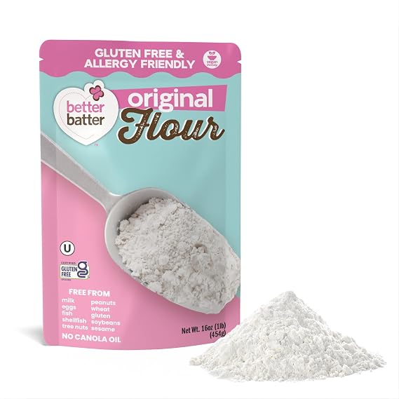 Better Batter Original Blend Multipurpose Gluten Free Flour 2.5lb Certified GFCO, Vegan, Kosher, Non-GMO Top 9 Allergen Free, Award Winning Cup-for-Cup Baking Alternative to Regular Wheat Flour